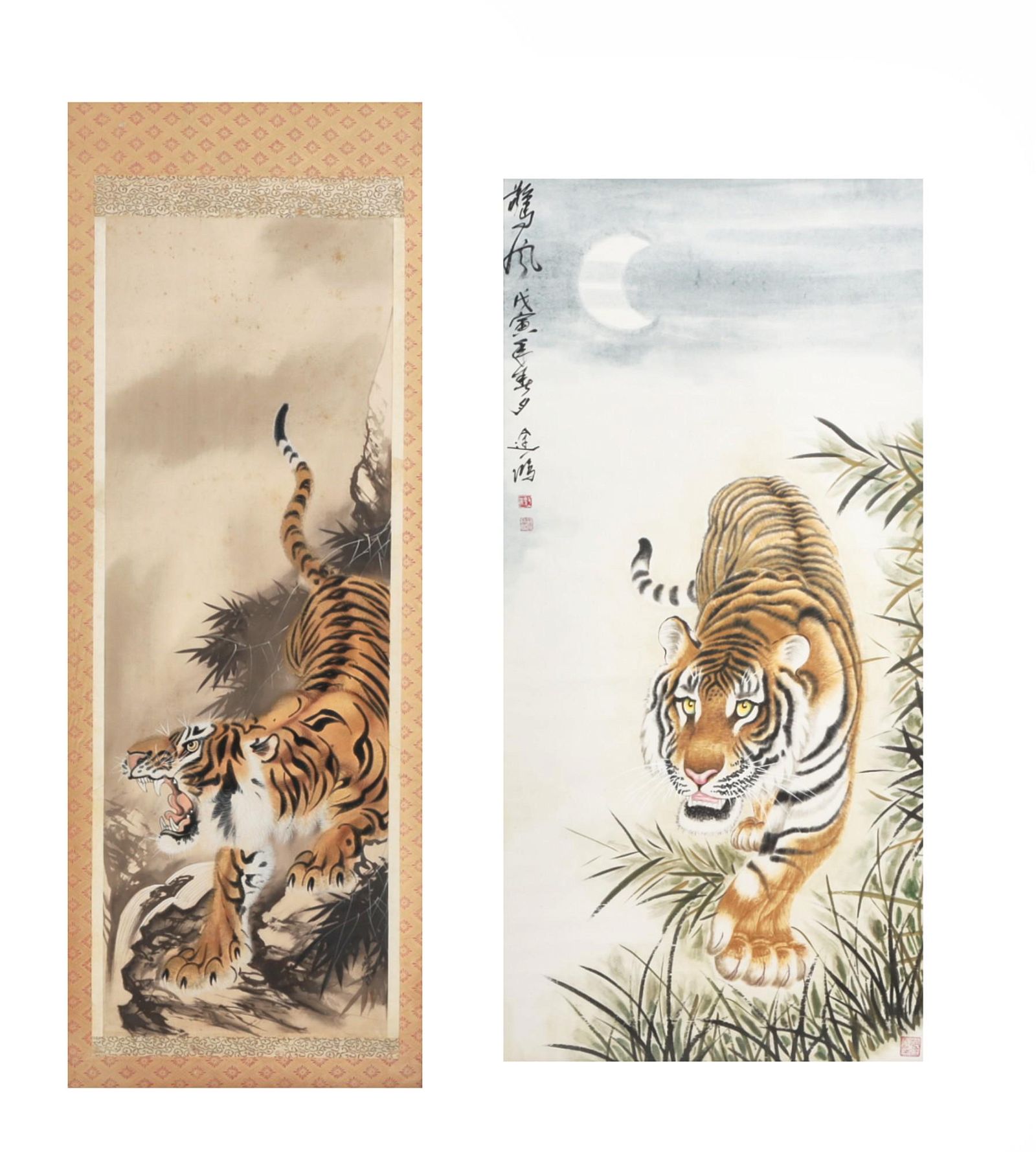 TWO ASIAN DEPICTIONS OF TIGERSTwo