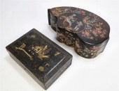 TWO ASIAN EXPORT LACQUER WORK