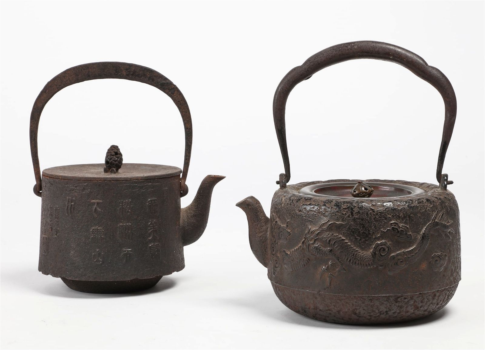 TWO ASIAN IRON TEAPOTSTwo Asian