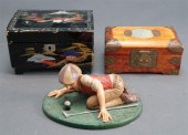 TWO ASIAN JEWELRY CASKETS AND