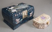 TWO ASIAN MOTHER-OF-PEARL AND