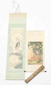 TWO ASIAN SCROLLS. Twentieth c