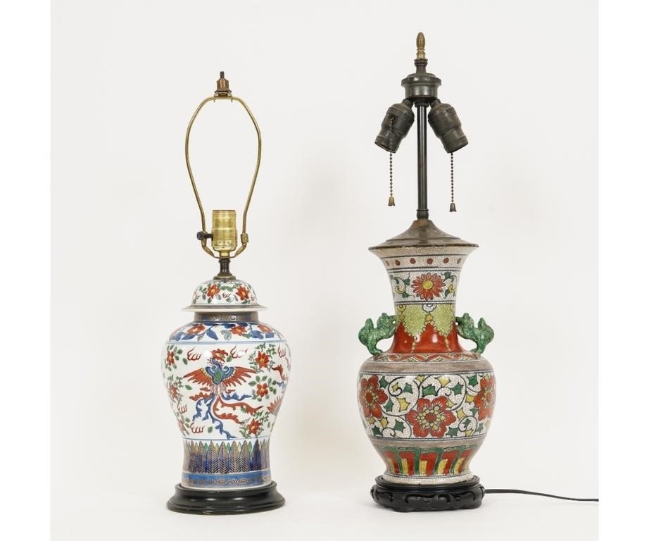 Two Asian style porcelain table