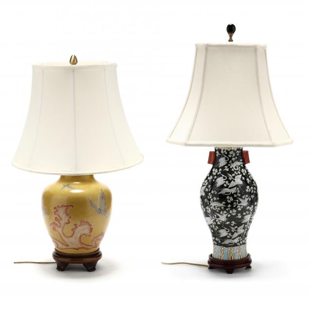 TWO ASIAN STYLE PORCELAIN VASE