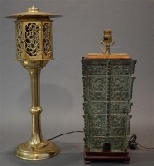 TWO ASIAN STYLE TABLE LAMPSTwo