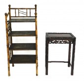 TWO ASIAN THEMED STANDS: CHINE