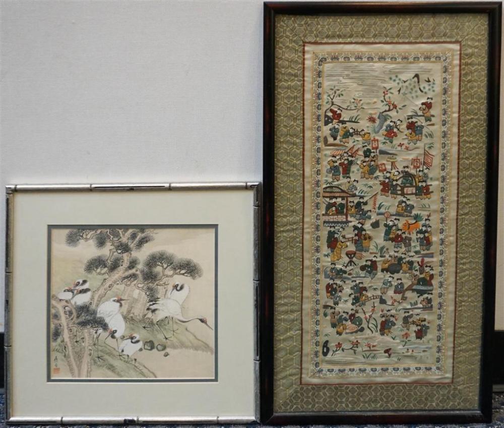 TWO ASIAN WORKS OF ART, LARGER