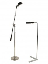 TWO ASSORTED CHROME FLOOR LAMP