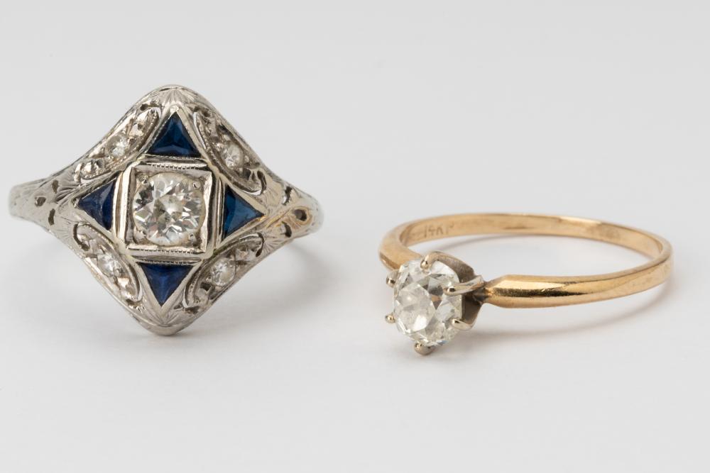 TWO ASSORTED DIAMOND RINGSIncluding