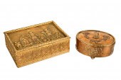 TWO ASSORTED FRENCH GILT BOXES