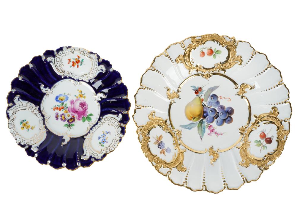 TWO ASSORTED MEISSEN PORCELAIN