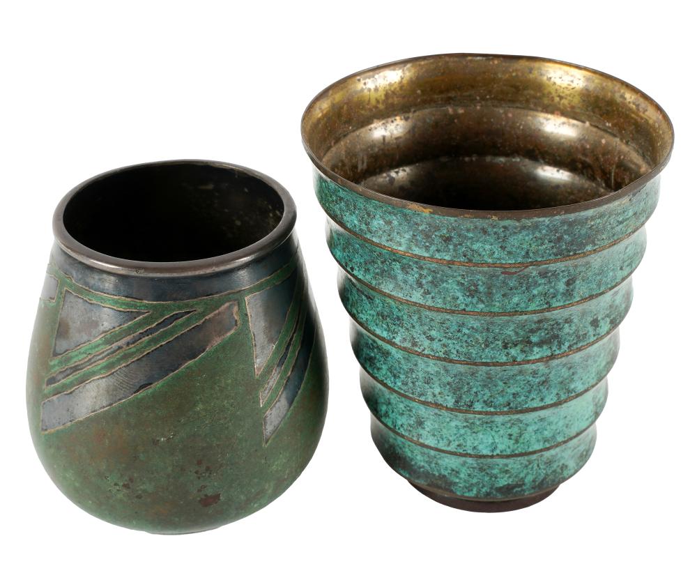 TWO ASSORTED SMALL PATINATED