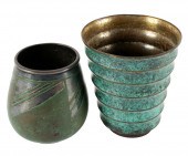 TWO ASSORTED SMALL PATINATED M
