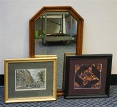TWO ASSORTED WORKS OF ART AND