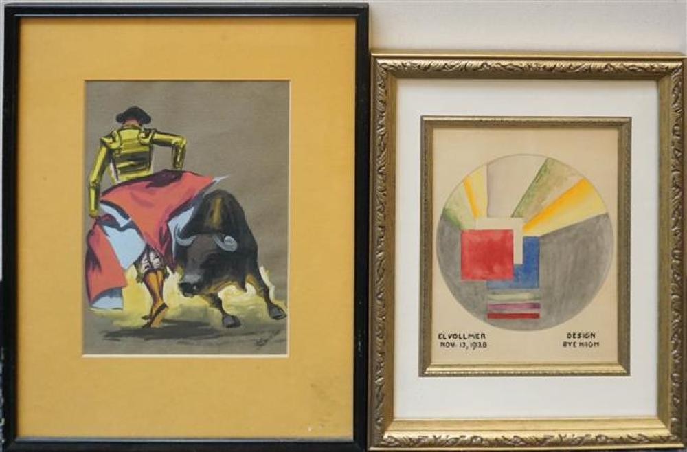 TWO ASSORTED WORKS OF ART, LARGER