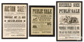TWO AUCTION BROADSIDES, DATED