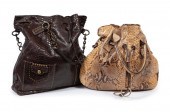 TWO AUGUST SNAKE SKIN HANDBAGS
