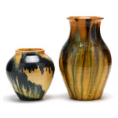 TWO AUMAN POTTERY VASES<br>Two