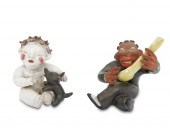 TWO AUSTRIAN CERAMIC FIGURESTw