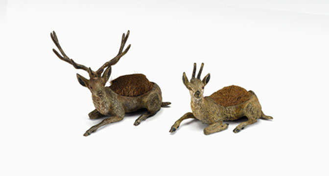Two Austrian cold-painted bronze
