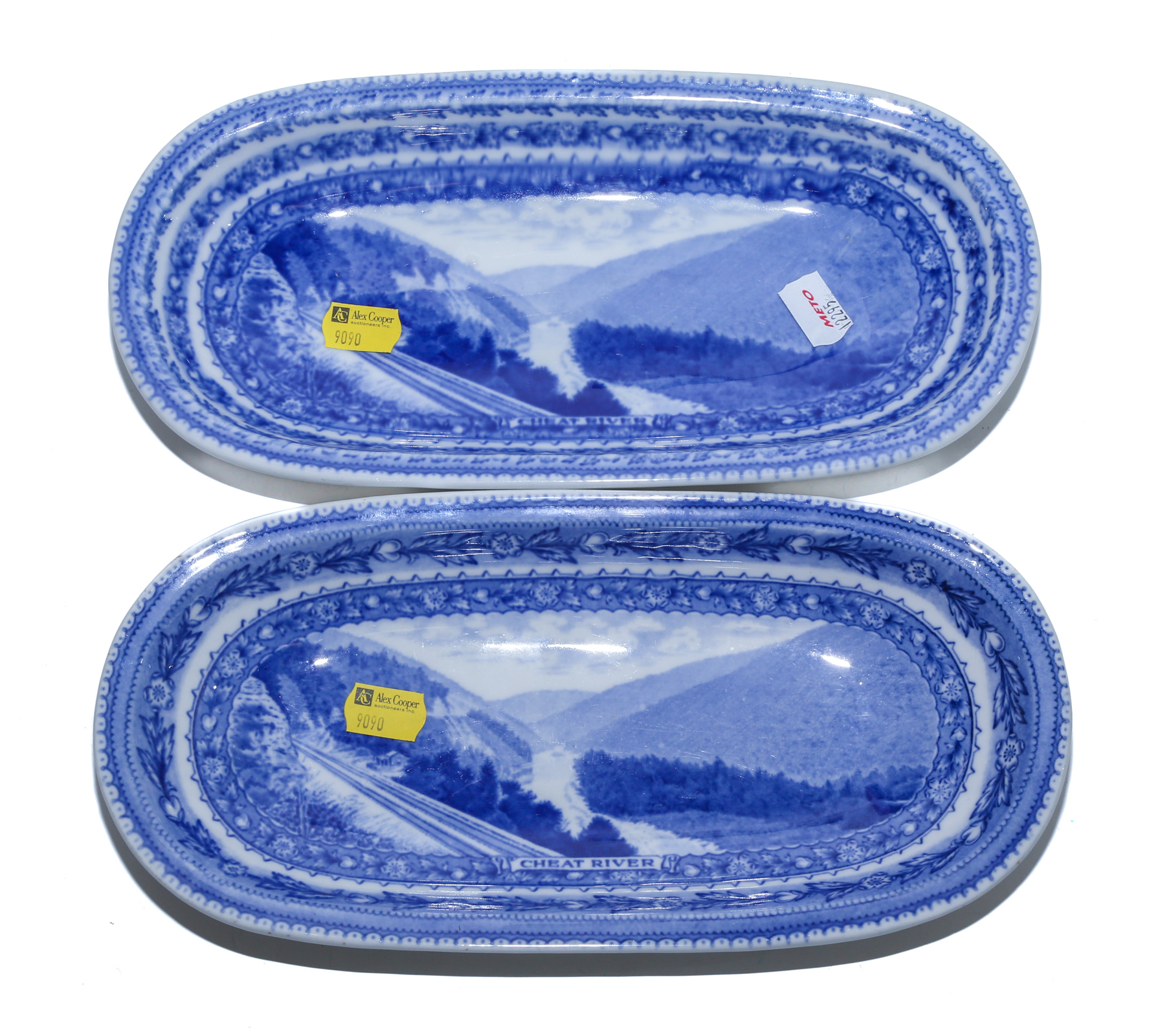 TWO B & O LAMBERTON CELERY DISHES