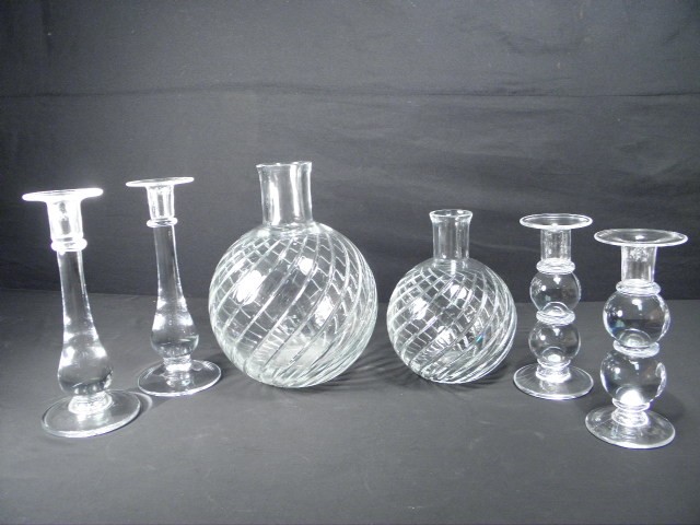 Two Baccarat crystal cut vases. One