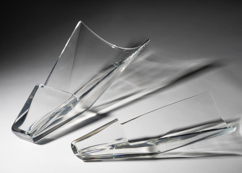 TWO BACCARAT CRYSTAL DIVA