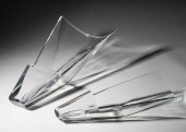 TWO BACCARAT CRYSTAL DIVA VASE