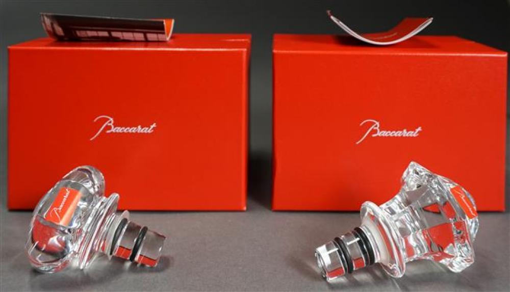 TWO BACCARAT CRYSTAL STOPPERS (IN