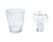 TWO BACCARAT CRYSTAL TABLE ITE