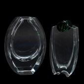 TWO BACCARAT CRYSTAL VASES, "O