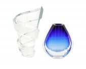 TWO BACCARAT CRYSTAL VASESTwo