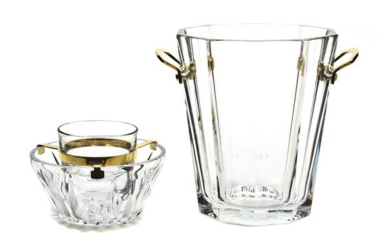 Two Baccarat Cut Glass Serving