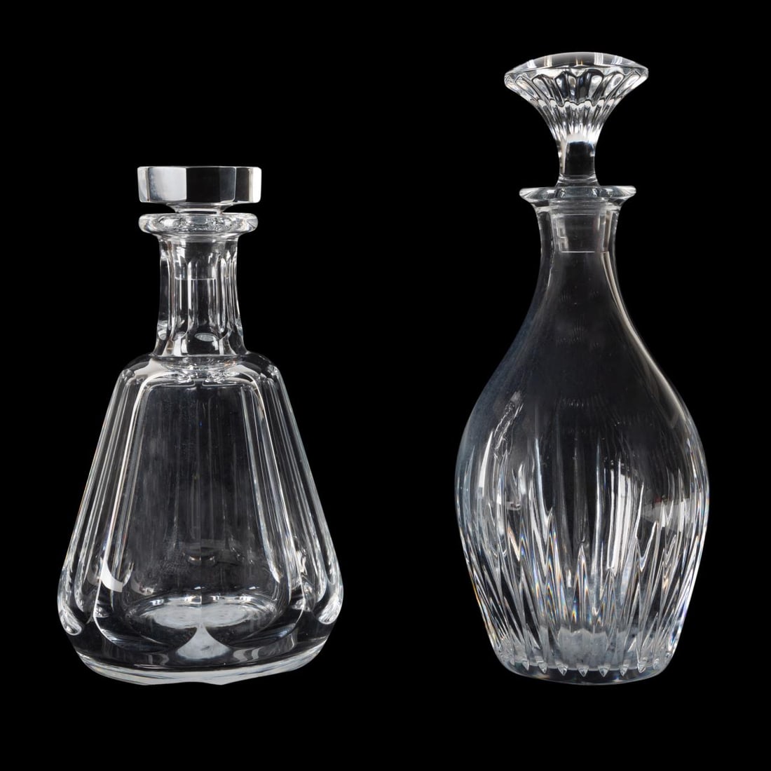 TWO BACCARAT DECANTERS, 'MASSENA'