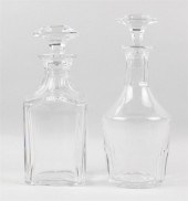 TWO BACCARAT STOPPERED DECANTE