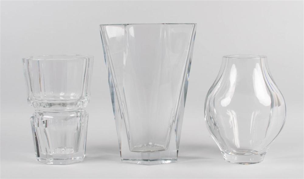 TWO BACCARAT VASES AND A ST.