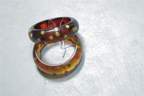 TWO BAKELITE BRACELETS. One