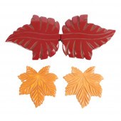 TWO BAKELITE PIECES, RUST LEAV