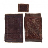 TWO BALUCH AREA RUGS AND ONE T