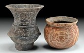 TWO BAN CHIANG POTTERY JARS, R