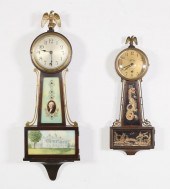TWO BANJO CLOCKSLot of two Ame