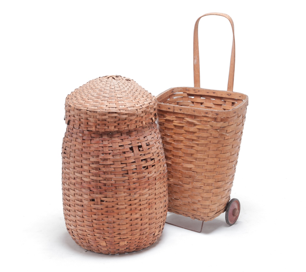 TWO BASKETS. Twentieth century.