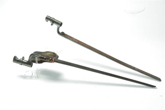TWO BAYONETS WITH SCABBARDS. 