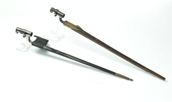TWO BAYONETS WITH SCABBARDS. 