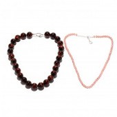 TWO BEAD NECKLACES The first s