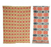 TWO BED COVERINGS.  Overshot c