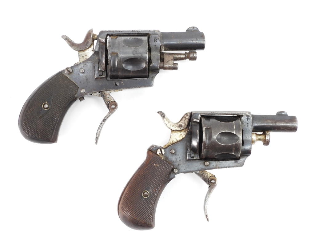TWO BELGIAN BULLDOG REVOLVERS