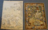 TWO BELGIAN MACHINE MADE WALL