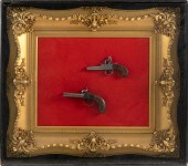 TWO BELGIAN PISTOLS WITHIN A S