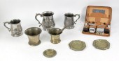 Two bell metal mortars a pestl